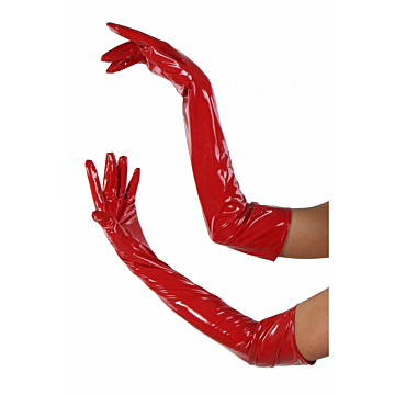 Soiemio Soft Long Red Gloves Elastine Polyester.