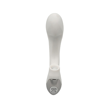TITANZ 8" SILICONE RECHARGEABLE VIBRATOR IN IVORY WHITE
