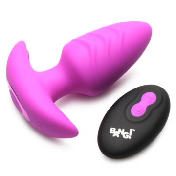 VIBRATING AND ROTATING PLUG WITH PURPLE USB CONTROL