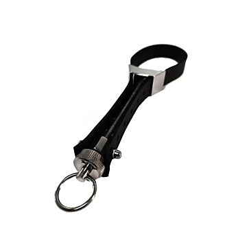 Black Label Breast Puller Noose 2 - Black Genuine Leather