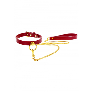 Taboom Red O-Ring Collar & Leash: Polyurethane