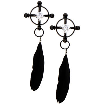 Taboom Velvet Feather Clamps - Black