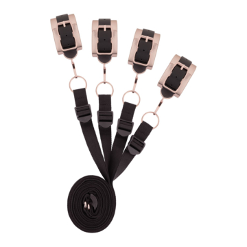 Rosy Gold - Under-Mattress Restraint Set - Black