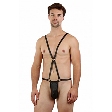Body Thong In Lacquered Lycra