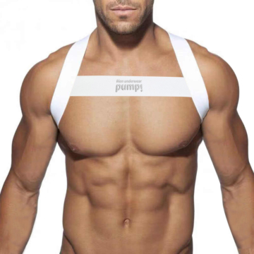 Sexy Harness for Men White Pump os