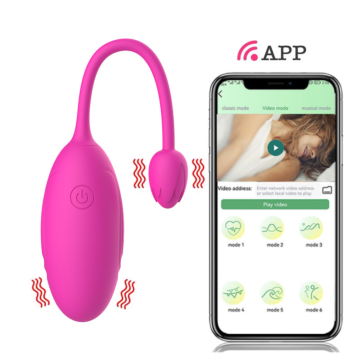 Women Pleasure Toy App Controlled Pink