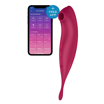 Twirling Pro Connect App - Dark Red Clitoral Vibrator