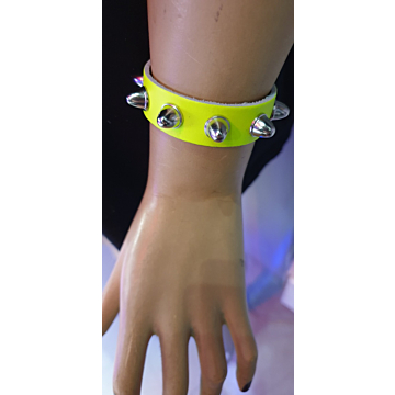 BULLET69 Genuine Green Leather Wristband.