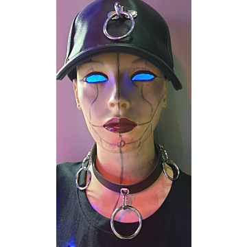 BULLET69 Handmade Leather Choker: Black, Genuine Leather