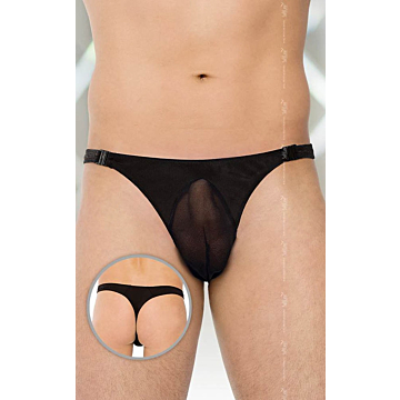 SoftLine Black Thong Men's Underwear