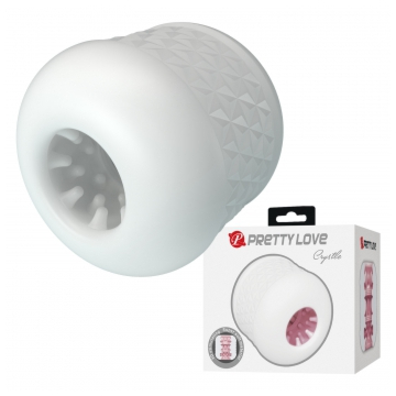PRETTY LOVE - CRYSTLE MALE MASTURBATOR WHITE