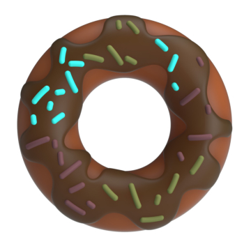 Pretty Love Choco Super Donut Silicone Cock Ring