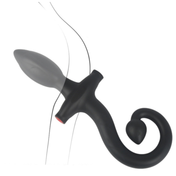 Kinksters Black Inflatable Tail for Fantasy Fun