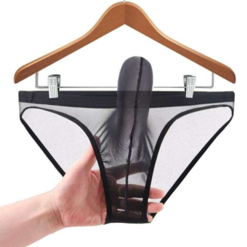 Men's Elastic Mesh Panty Black
