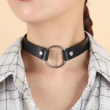 Kinksters Black Eco Leather Choker - Vegan & Metal