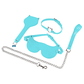 JGF Toys Lady Cat Rhinestone BDSM Set - Light Blue