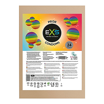 Unleash Your Pride with EXS Rainbow Condoms - 24 pack