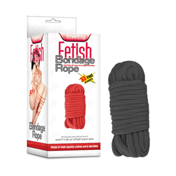 Lovetoy Bondage Rope Black Cotton