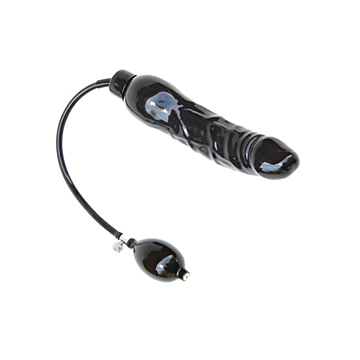 Inflatable Solid Dildo - Black XL