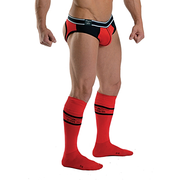 Mister B URBAN Football Socks with Pocket Red 42-46