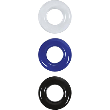 Kinksters Colorful Cock Ring Set Multi ABS/PVC.