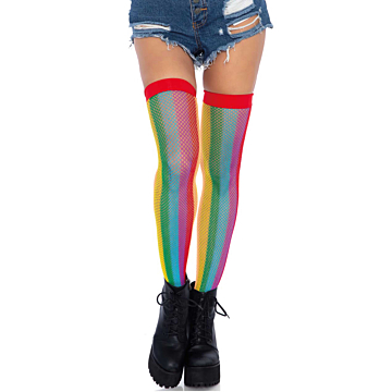 Leg Avenue Rainbow Thigh Highs Multi Color