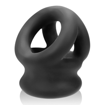 Oxballs Tri-Squeeze Black Cocksling TPE/TPR Silicone.