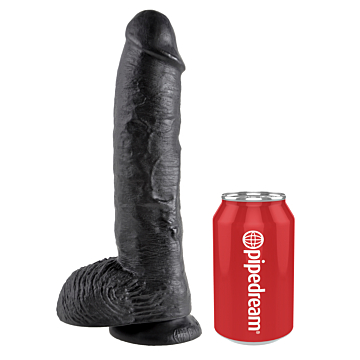Pipedream King Cock 10" Black ABS/PVC
