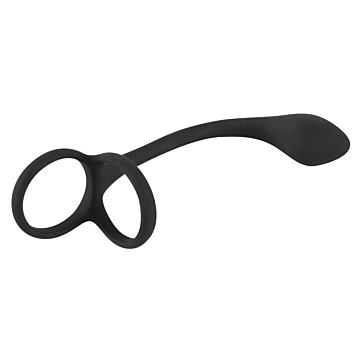 Black Velvets Cock & Ball Ring + Plug