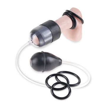Pipedream Fetish Fantasy Suck N' Stroke Head Pump Black ABS/PVC Silicone
