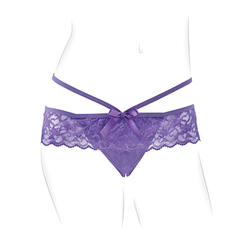 Pipedream Crotchless Panty Thrill-Her - Violet Sensation
