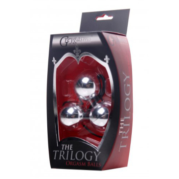 Kegel ball set - GreyGasms Trilogy Orgasm Balls Silver