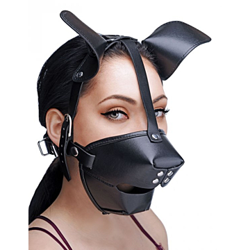 XR Master Puppy Mask Black ABS PVC Metal Leather