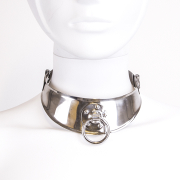 Kiotos Locking Collar Silver Steel.