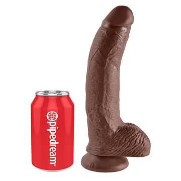 Lifelike Dong - Pipedream King Cock Cock with Balls 9 Inch Brown