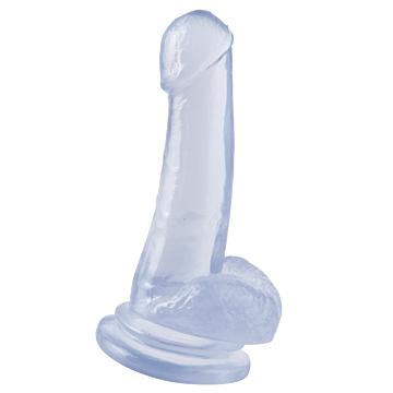 Dong - Pipedream Basix Rubber Works 8" with Suction Cup, Transparent