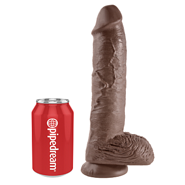 Lifelike Dong - Pipedream King Cock 10 Inch Cock With Balls, 26cm Brown