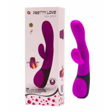 G-Spot Vibrator - Pretty Love Hilary Rabbit, 21cm, Purple