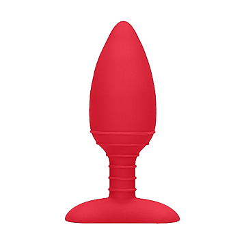 Shots Media Red Glowing Anal Plug Red ABS/PVC Silicone