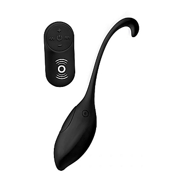 XR Brands Black Silicone Egg - ABS/PVC