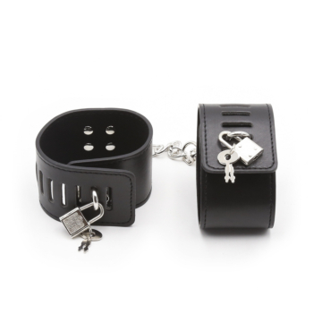 Adjustable Hand / Ankle Cuffs With Lock Black