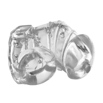 Intimate Restraint - XR Brands Master Series Detained 2.0 Penis Kooi Van Rubber Transparent