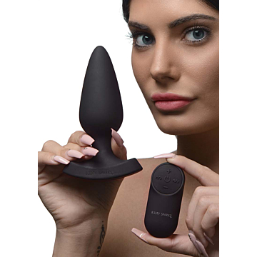 Laser Heart Large Anal Plug with Remote Control