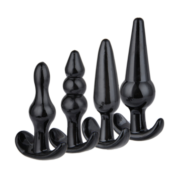Anal Pleaure Plug Set Black 4pcs