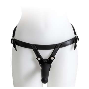 HARNESS WITH BLACK DILDO SIZE L

