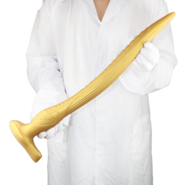 Huge Butt Plug Silicone Animal Instinct Gold 41cm