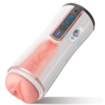 Automatic Sucking Pocket Pussy Masturbator  3D Textured Pocket Vagina Pussy Stroker White