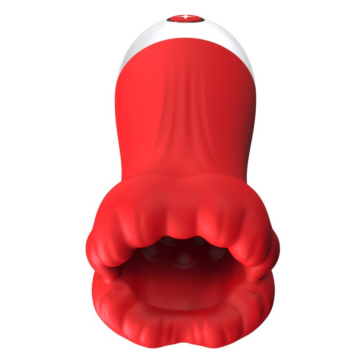 Big Mouth APP Controlled Blowjob Male Masturbator Red