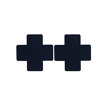 Cross Nipple Stickers by Kinksters - Black