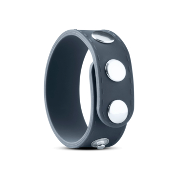 Boners Gray Silicone Cockring - Adjustable L